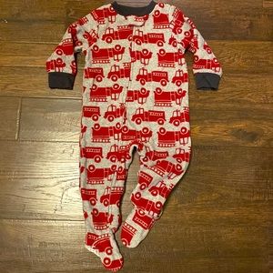 Carters baby fleece footed fire truck pajamas 12m winter warm sleeper